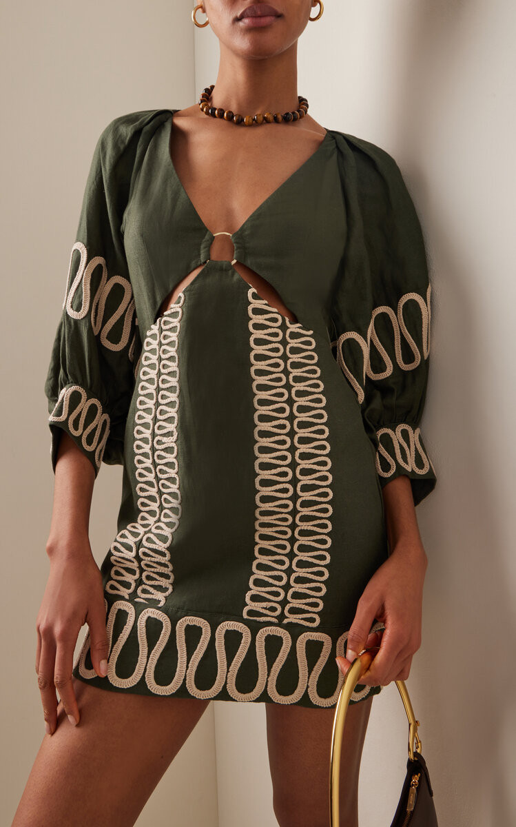 Keava Linen-Blend Mini Dress | Moda Operandi (Global)