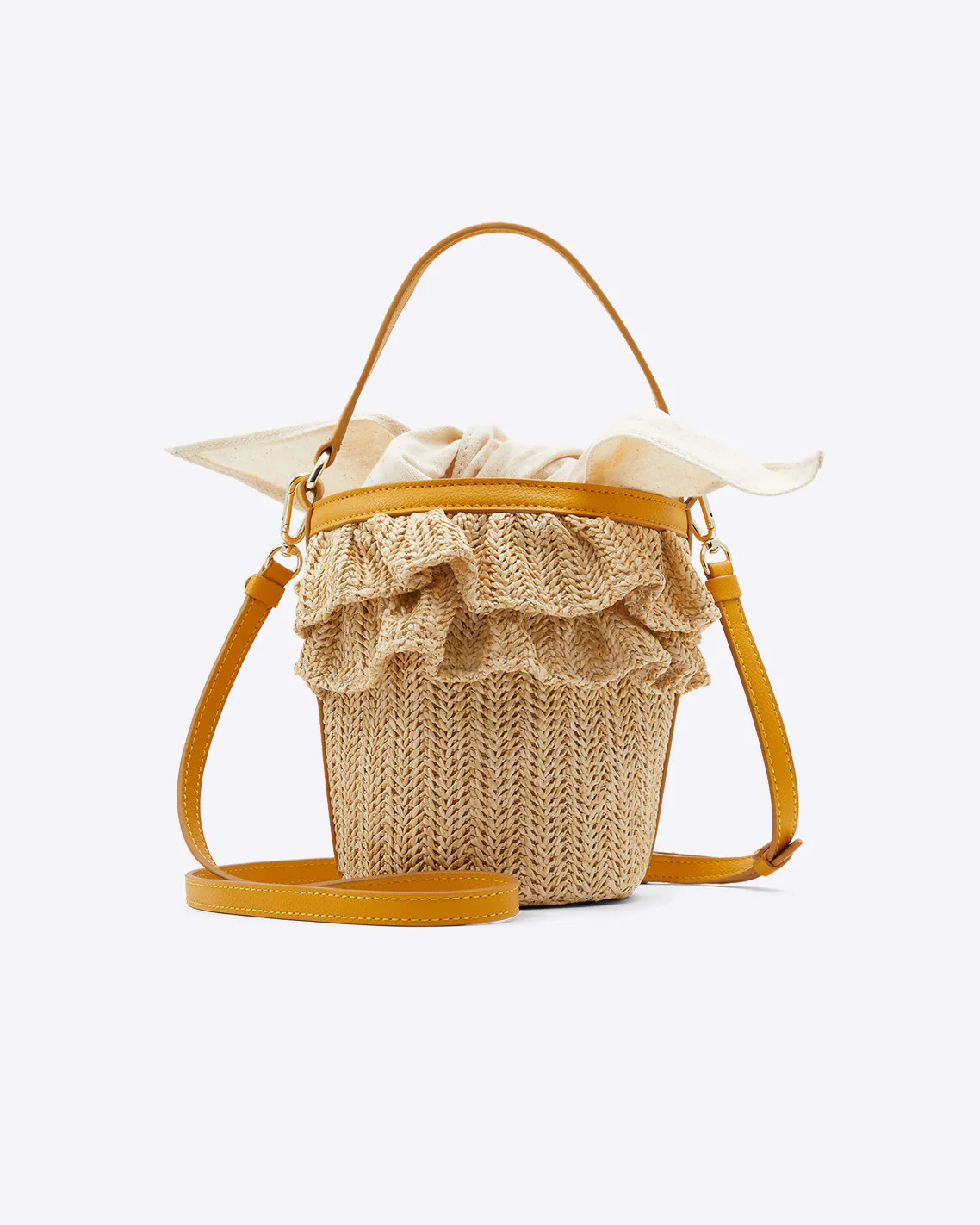 Beatrice Bucket Bag in Raffia | Draper James (US)