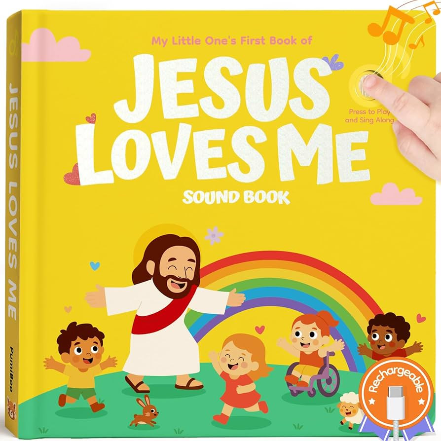 Jesus Loves Me Christian Sound Books for Toddlers – 6 Christian Bible Songs, Rechargeable Music... | Amazon (US)