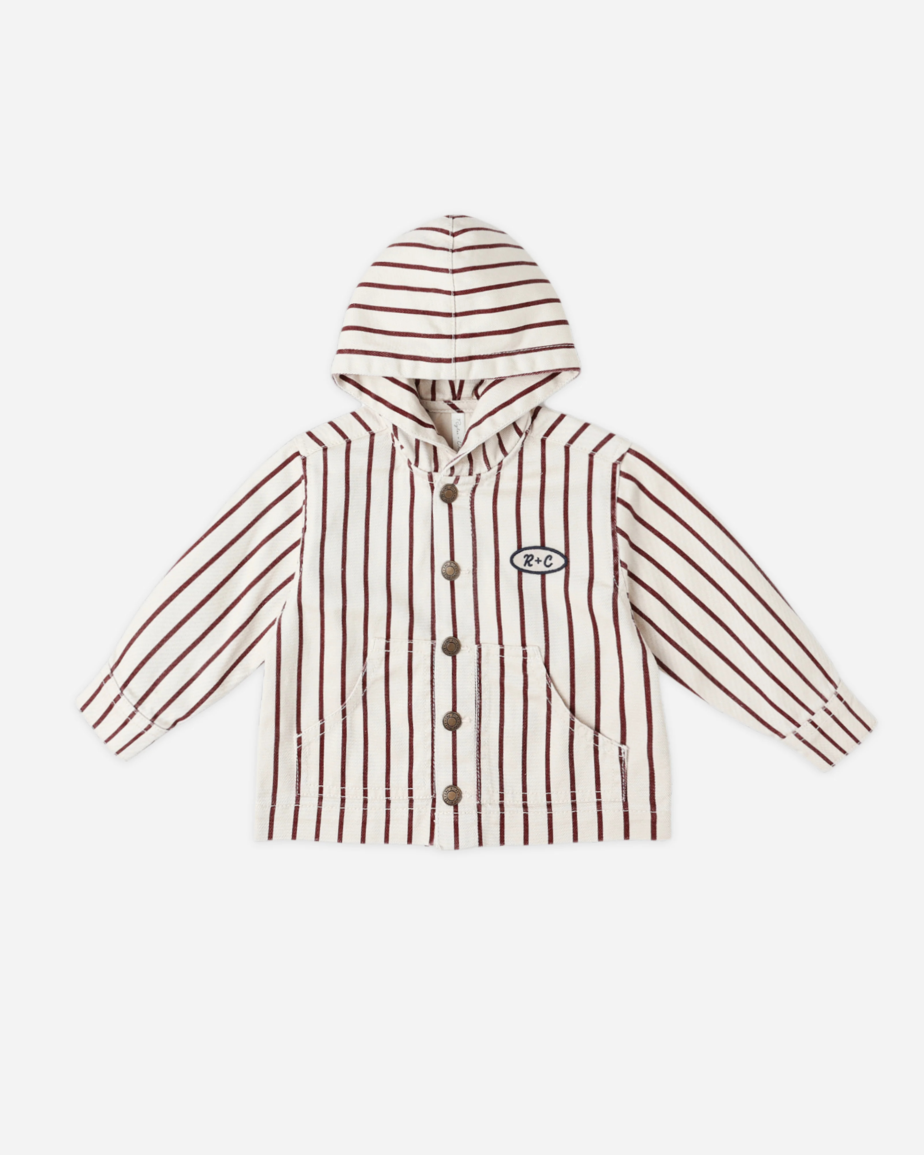 Sammy Jacket || Burgundy Pinstripe | Rylee + Cru