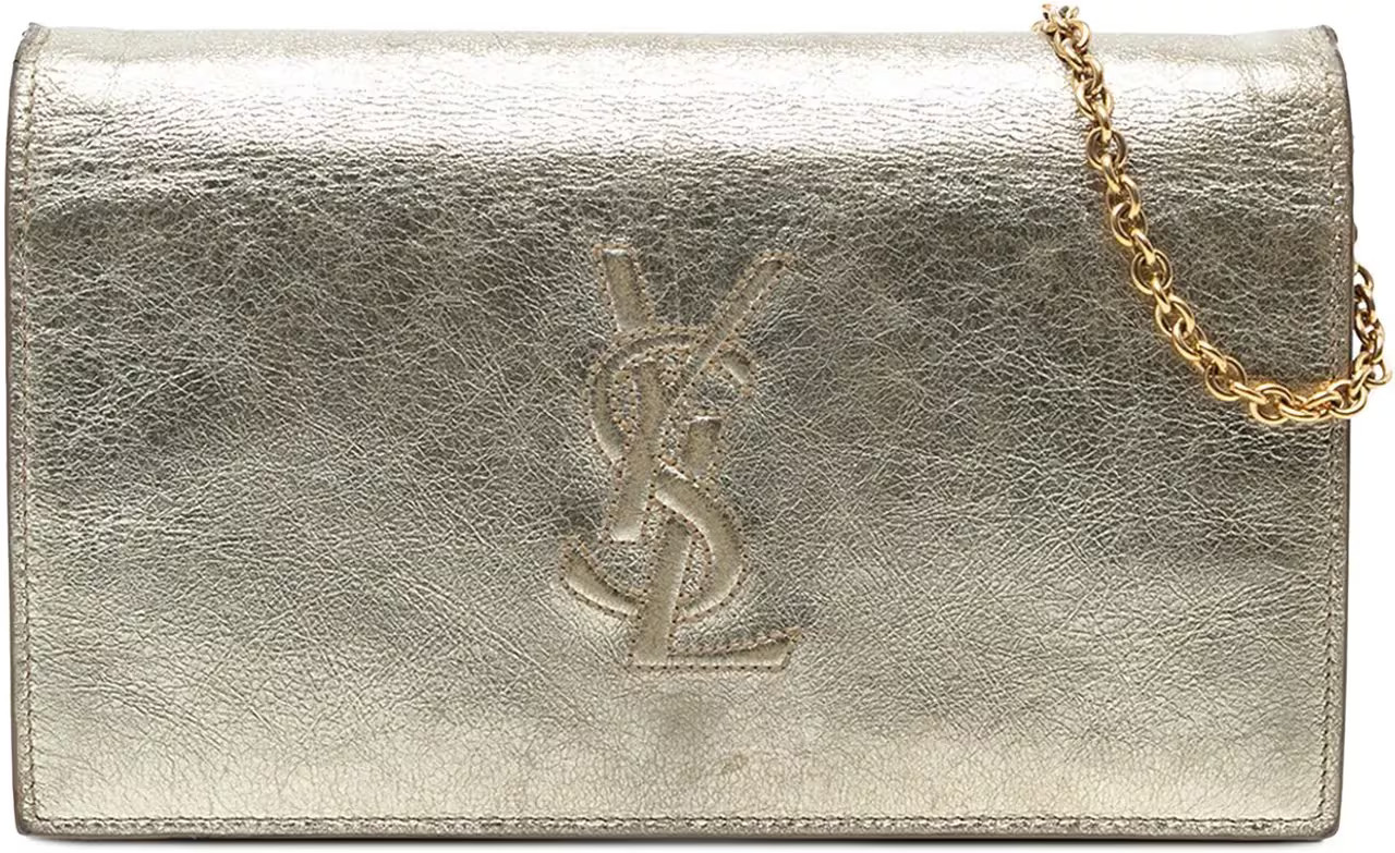 Saint Laurent Crinkled Metallic Calfskin Belle de Jour Chain Clu gold | Schultertasche | Fashionette (DE)