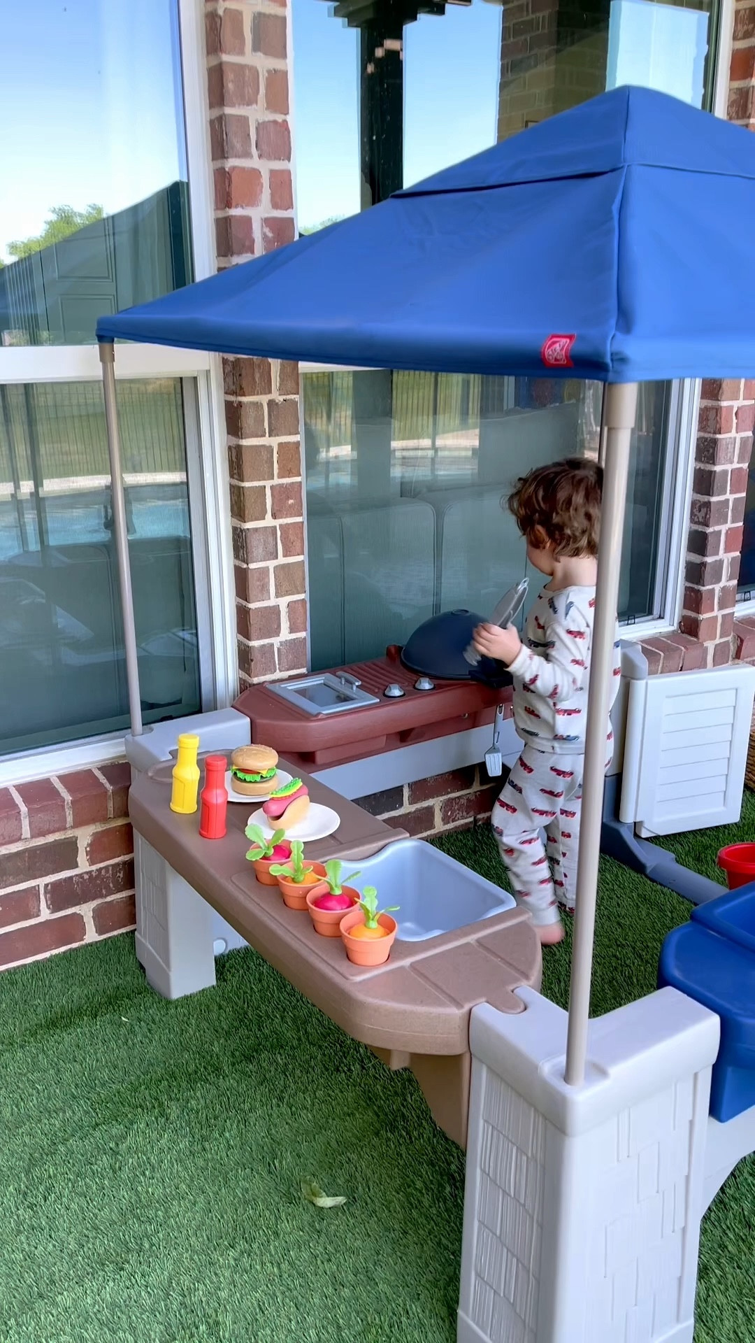 Toddler outdoor kitchen great for a small patio! 

#LTKKids #LTKBaby #LTKmomlife