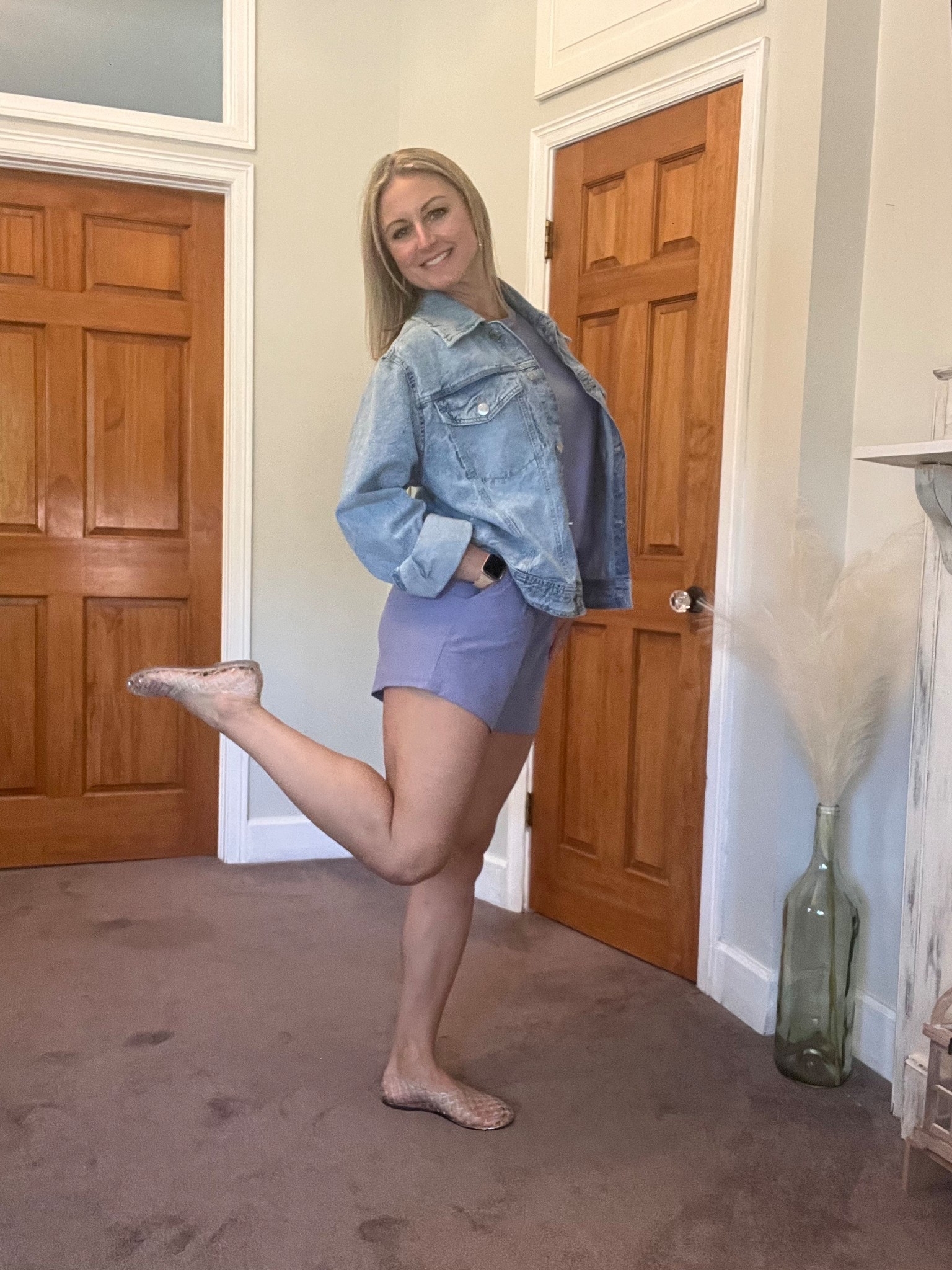 Feeling super happy and fun in this colorful butter core set from Walmart! And…JELLIES! My inner child is so happy these are making a comeback! 💜
*PS I had to size down to a 6 in these jellies, they run really big. 

#LTKOver40 #LTKootd