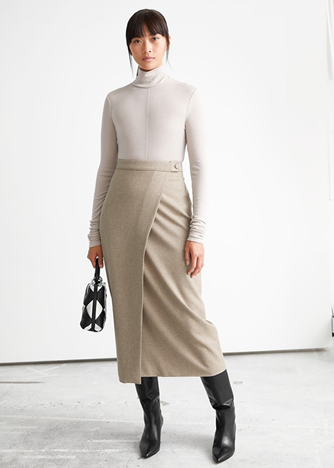 Faux Wrap Midi Skirt | & Other Stories (EU + UK)