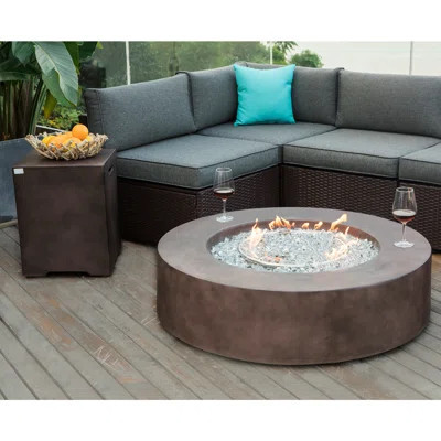 Shade Concrete Propane Outdoor Fire Pit Table | Wayfair North America