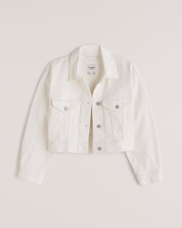 Women's Cropped Denim Jacket | Women's Coats & Jackets | Abercrombie.com | Abercrombie & Fitch (US)