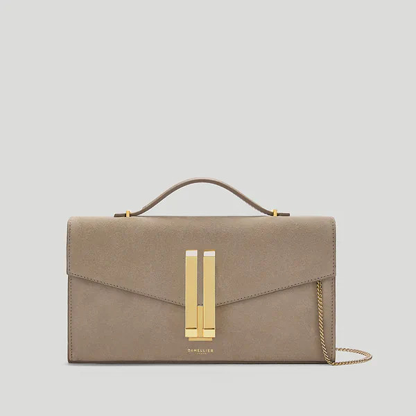 The Vancouver Clutch | Light Taupe Suede | DeMellier | DeMellier