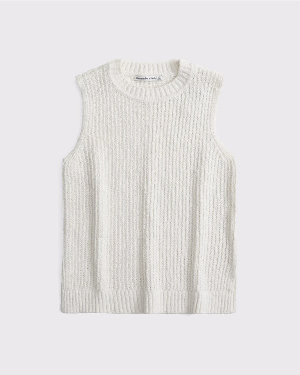 New!Textural Crew Sweater Shell Tank | Abercrombie & Fitch (US)