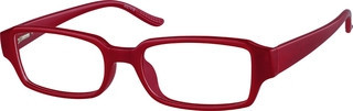 Zenni Retro Rectangle Prescription Glasses Red Plastic Full Rim Frame | Zenni Optical (US & CA)