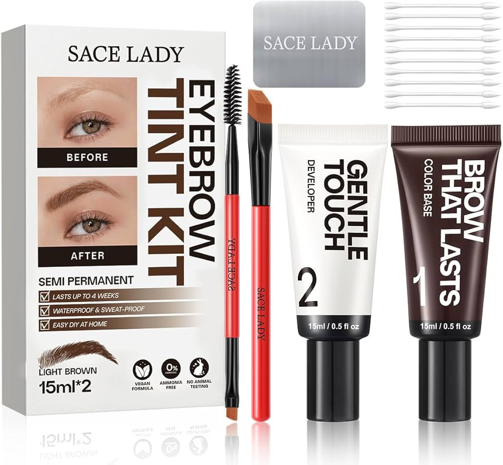 SACE LADY Eyebrow Color Kit for Women, Long Last Effect Up to 4 Weeks, Waterproof Sweat-proof, Na... | Amazon (US)