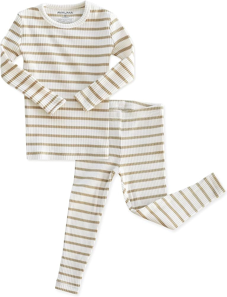 AVAUMA Baby Boys Girls Pajama Set 6M-7T Kids Cute Toddler Snug fit Pjs Cotton Sleepwear | Amazon (US)
