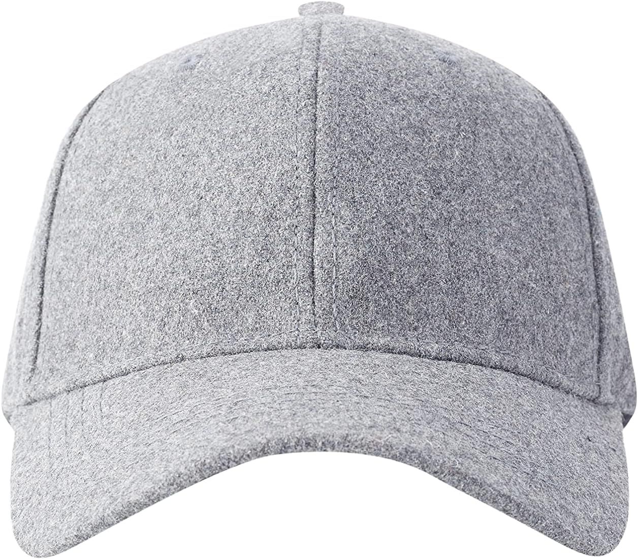 Woolen Baseball Cap Hat Soft-Structured Winter Ball Cap Adjustable Warm Hat Winter Cold Resistant... | Amazon (US)