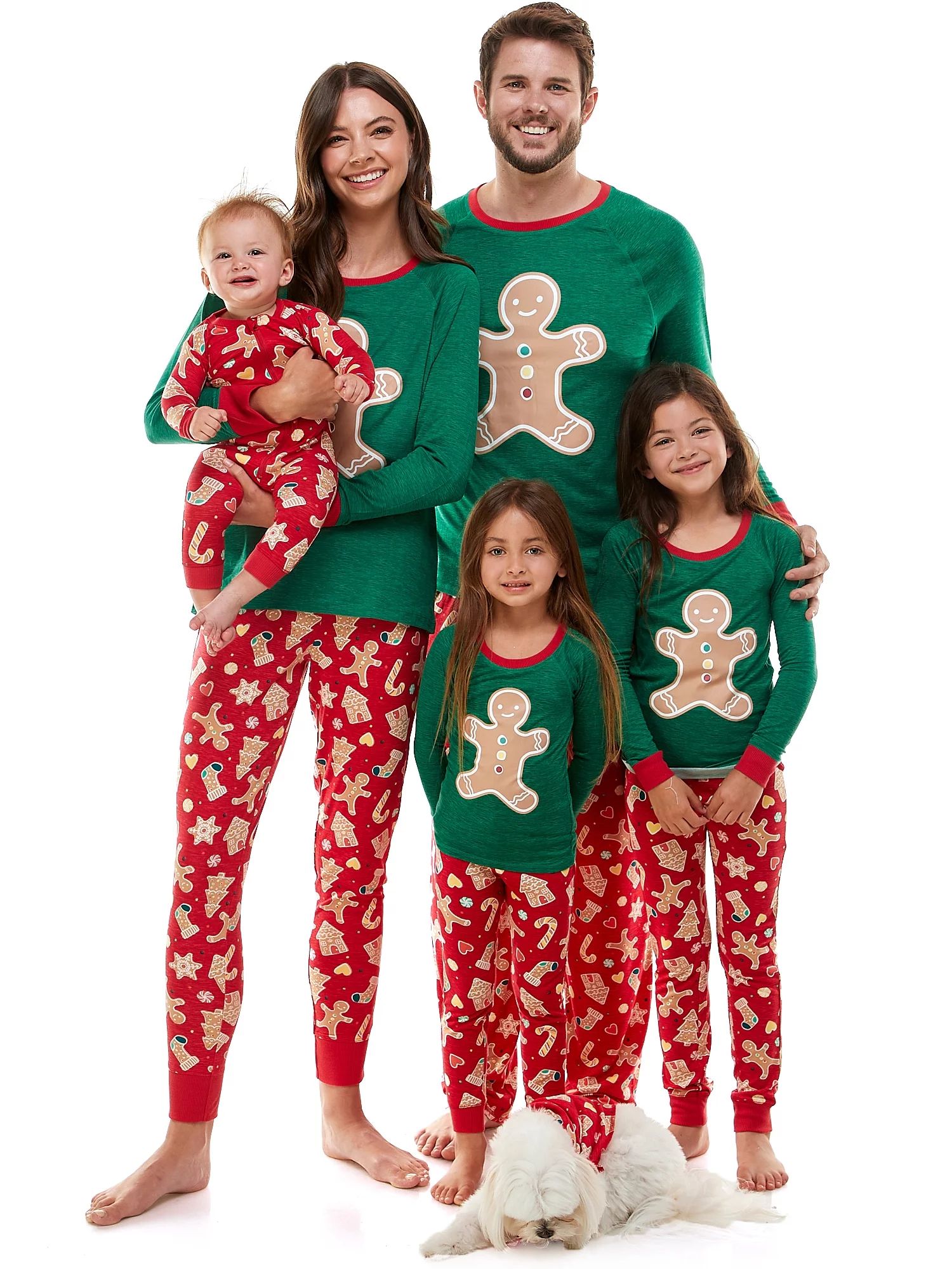 Derek Heart Gingerbread Cookie Matching Family Christmas Pajamas Set - Walmart.com | Walmart (US)