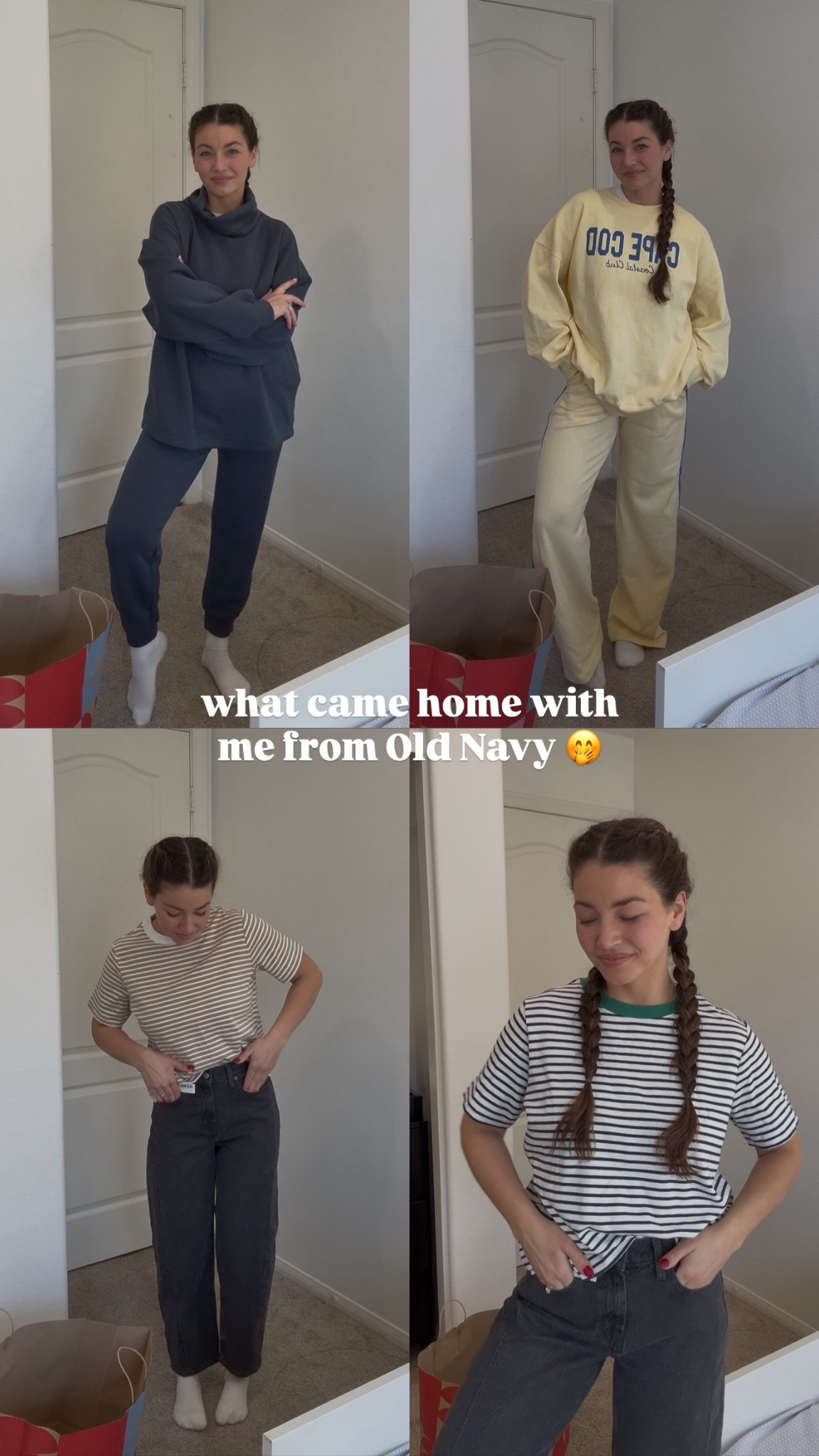 Everything I bought at Old Navy during their 50% off sale! 
Sizing info: 5’2, 130lb 
Wearing size 2 in jeans, small tops, XS sweatpants for length! 

Old navy spring 
Spring fashion 
Sale finds 
Everyday style 
Mom outfits 
Matching set 

#LTKPetite #LTKmomlife #LTKootd