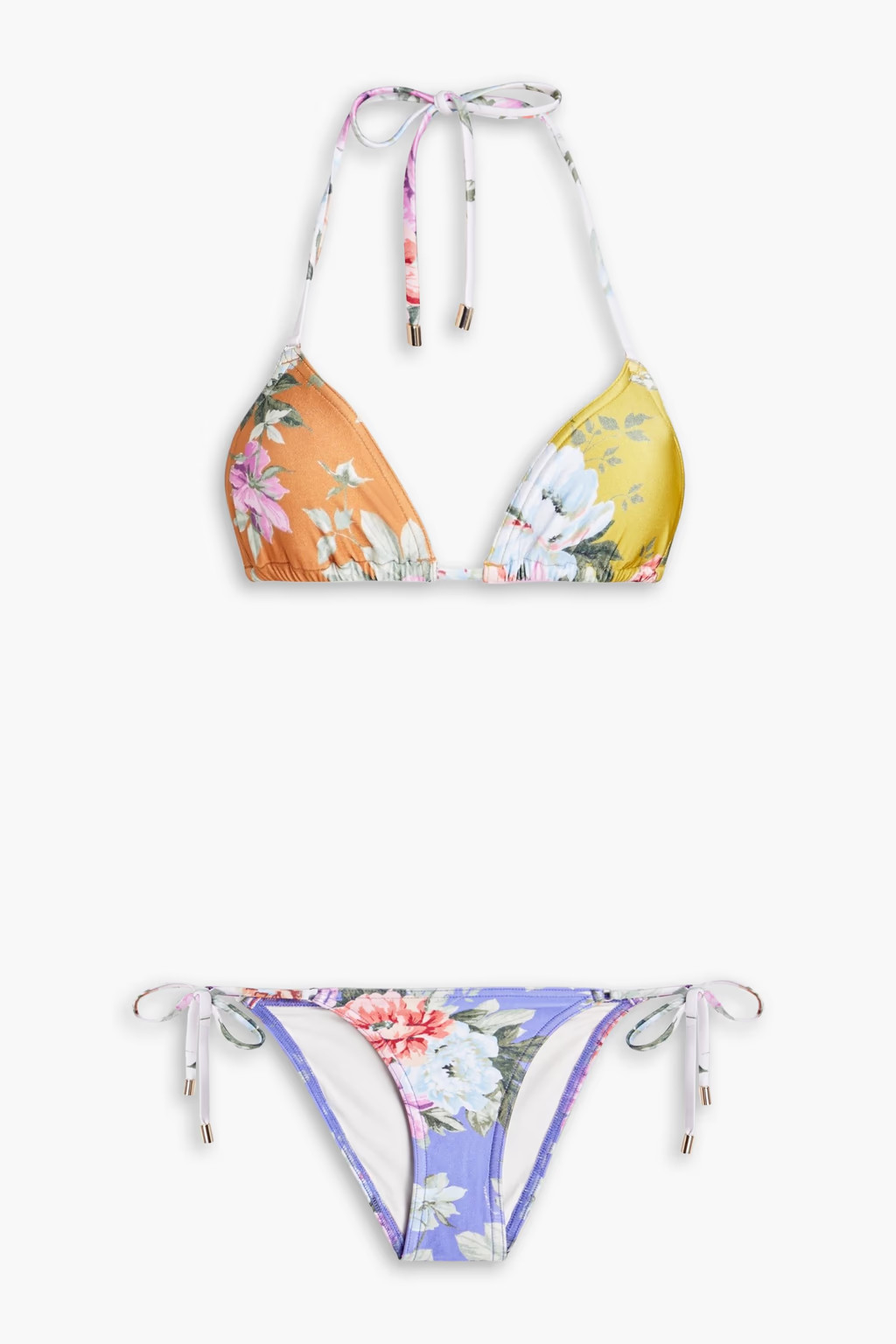 Floral-print triangle bikini | The Outnet (US and CA)