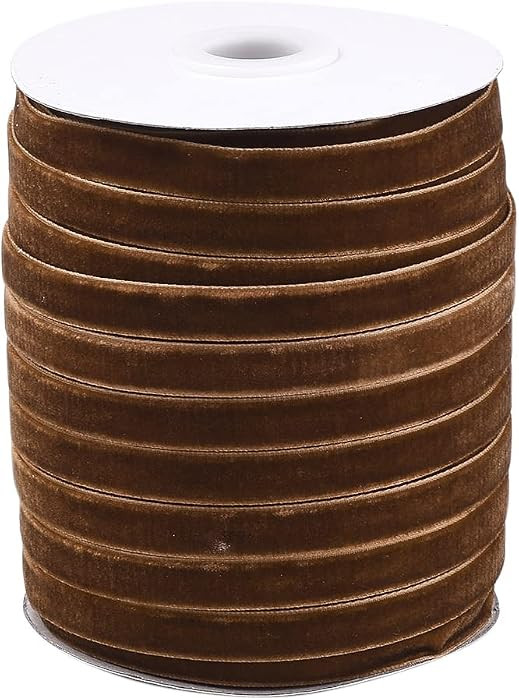 Pandahall 50 Yards Velvet Ribbon 3/8 Inch Wide Single Face Velvet Ribbon Roll with Spool for Gift... | Amazon (US)