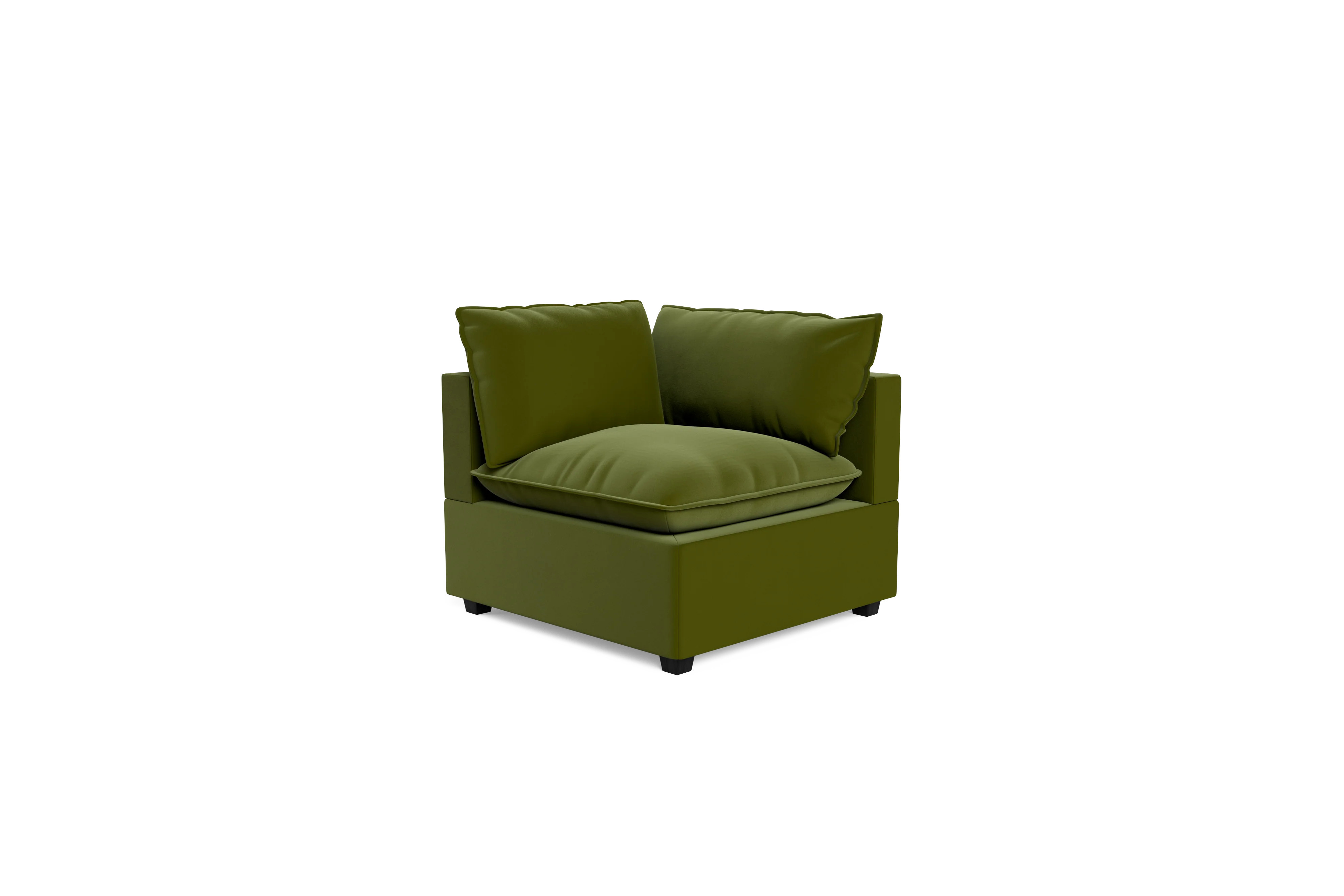 Kova Pillow Cushion Corner - Olive Performance Velvet | Albany Park