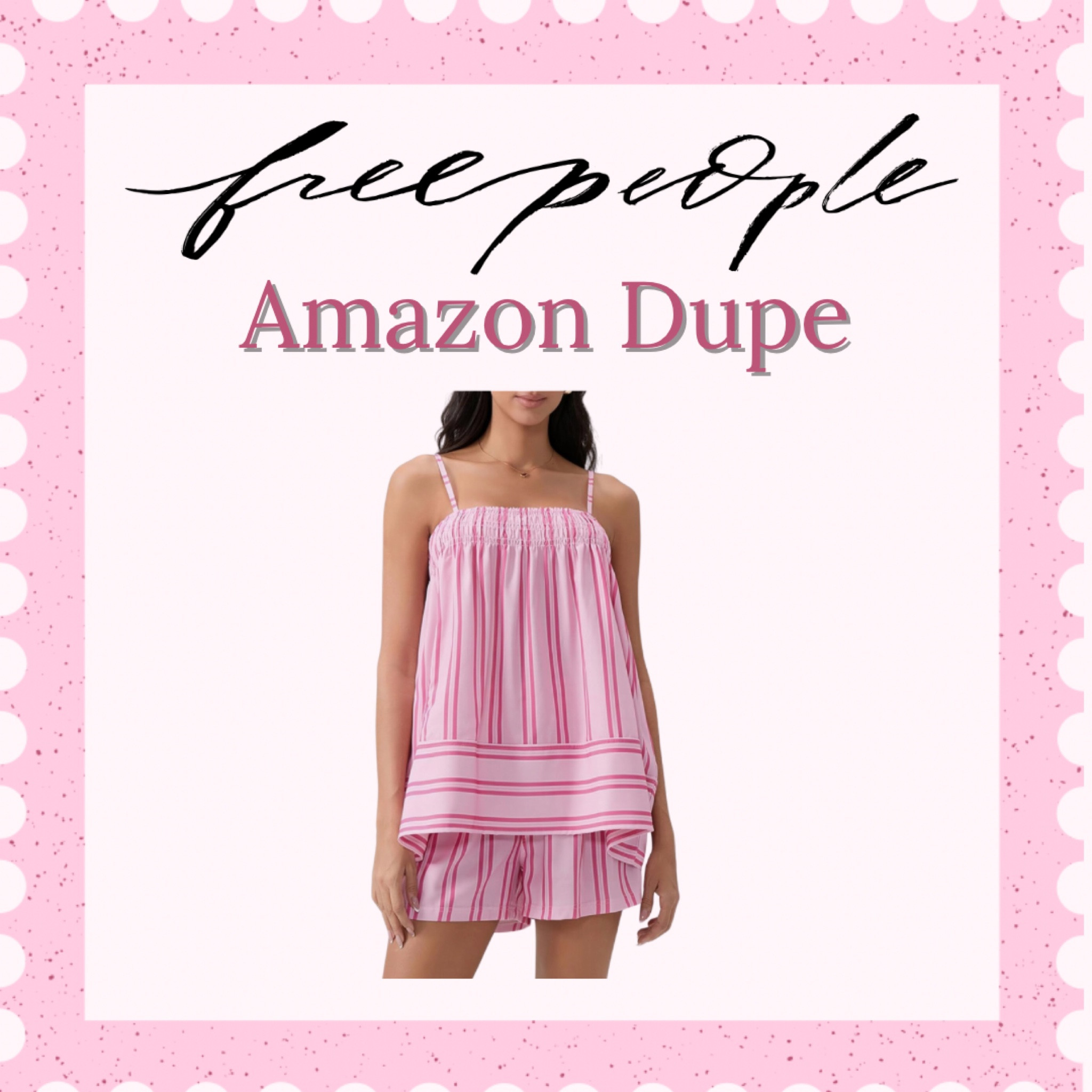 Free People Dupe Alert!!!! Great material and is so cute! #freepeople #backtoschool #matchingset #pink #slay #tunic #striped #amazon #dupe #under30 #outfit #shopping #girly #preppy #styledbyval #styledbyvalerye 

#LTKFindsUnder50 #LTKSummerSales #LTKFindsUnder100