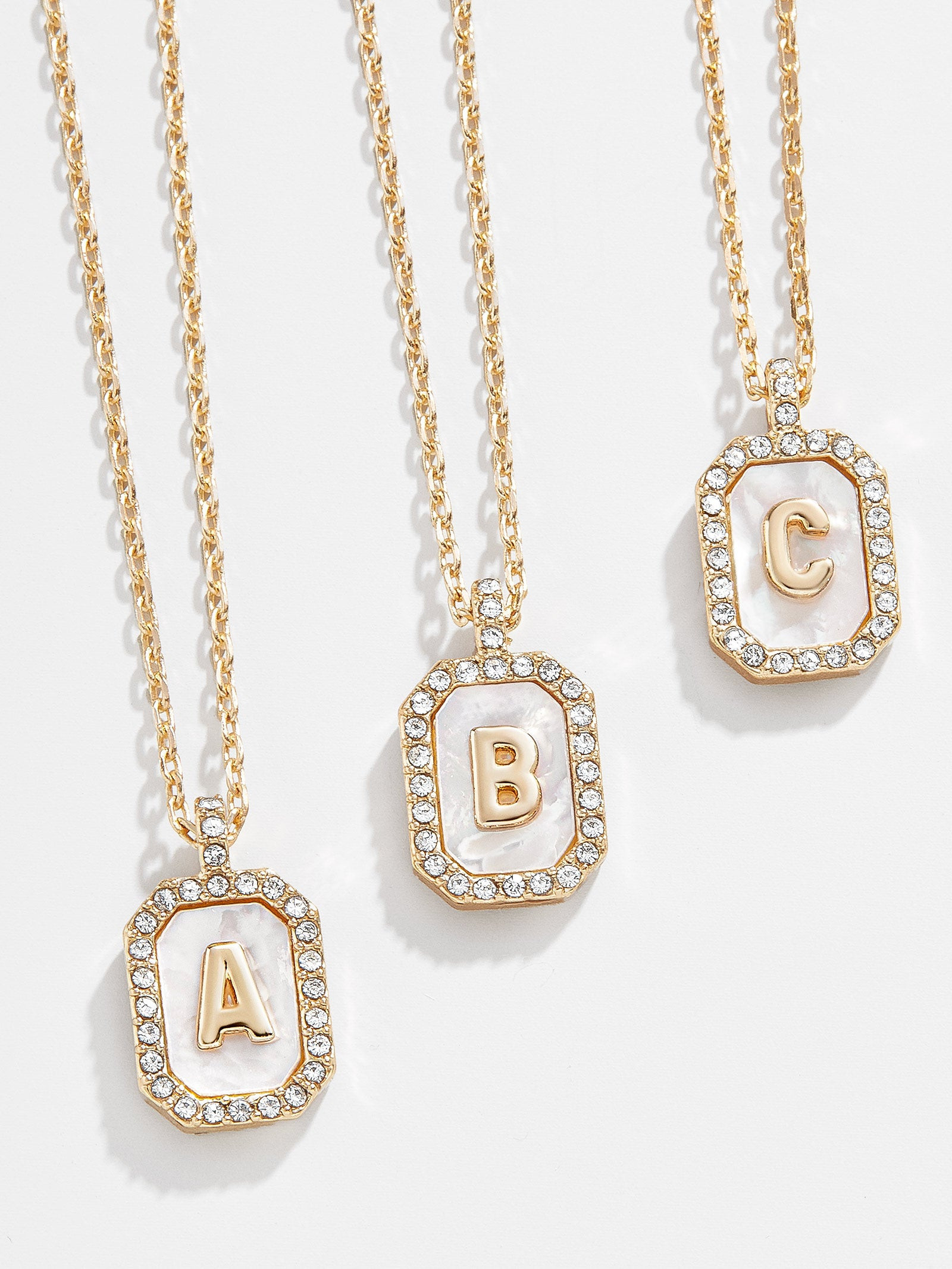 Gold & Mother of Pearl Initial Necklace | BaubleBar (US)