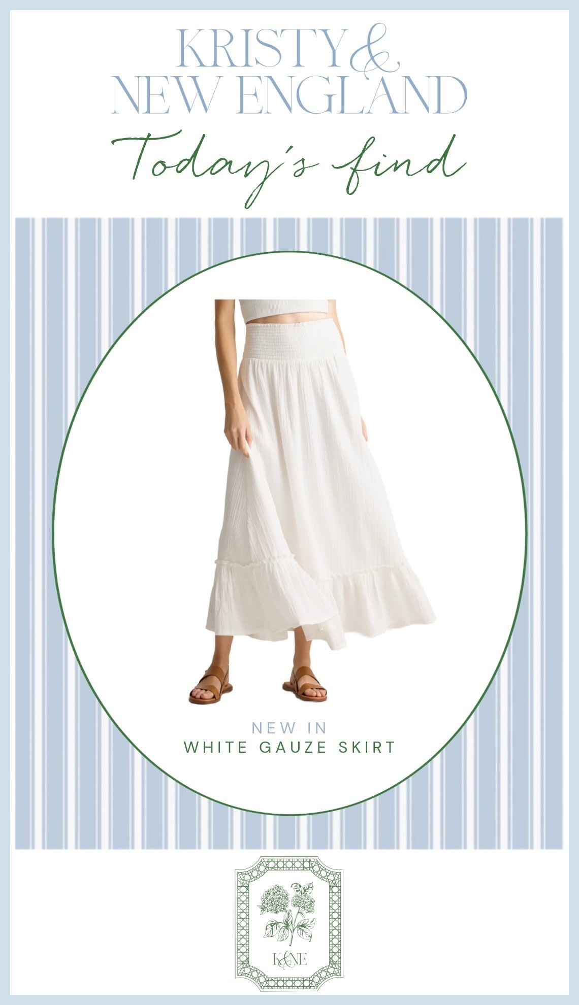 White cotton gauze skirt