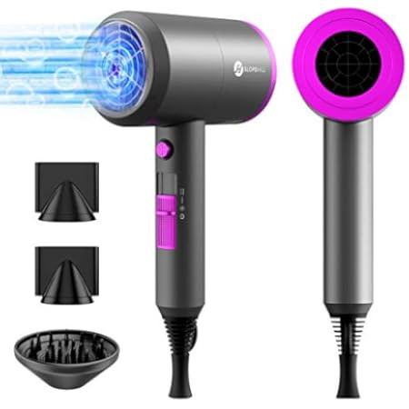 Fezax Ionic Hair Dryer 2000W Salon Performance AC Motor Styling Tool / Hair Dryer Professional Bl... | Amazon (US)