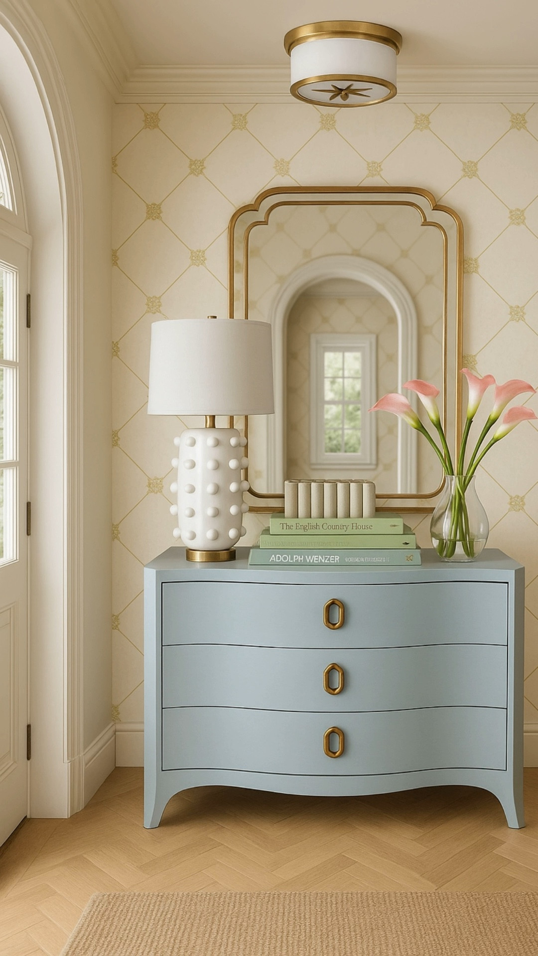 A traditional entryway design with a colorful flare! 

#LTKHome #LTKSaleAlert #LTKStyleTip