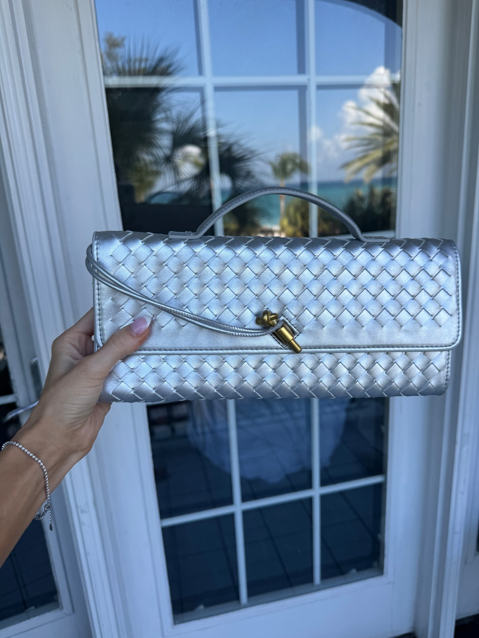 Amazon Silver Clutch. Amazon Tennis Bracelet. Vacation outfit accessories. 

#LTKStyleTip #LTKItBag