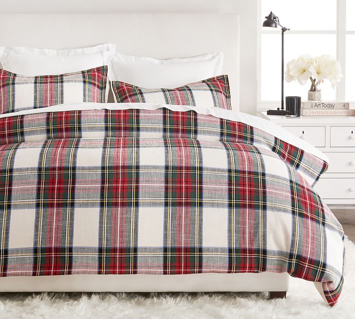 Stewart Plaid Cotton Duvet Cover & Shams | Pottery Barn (US)