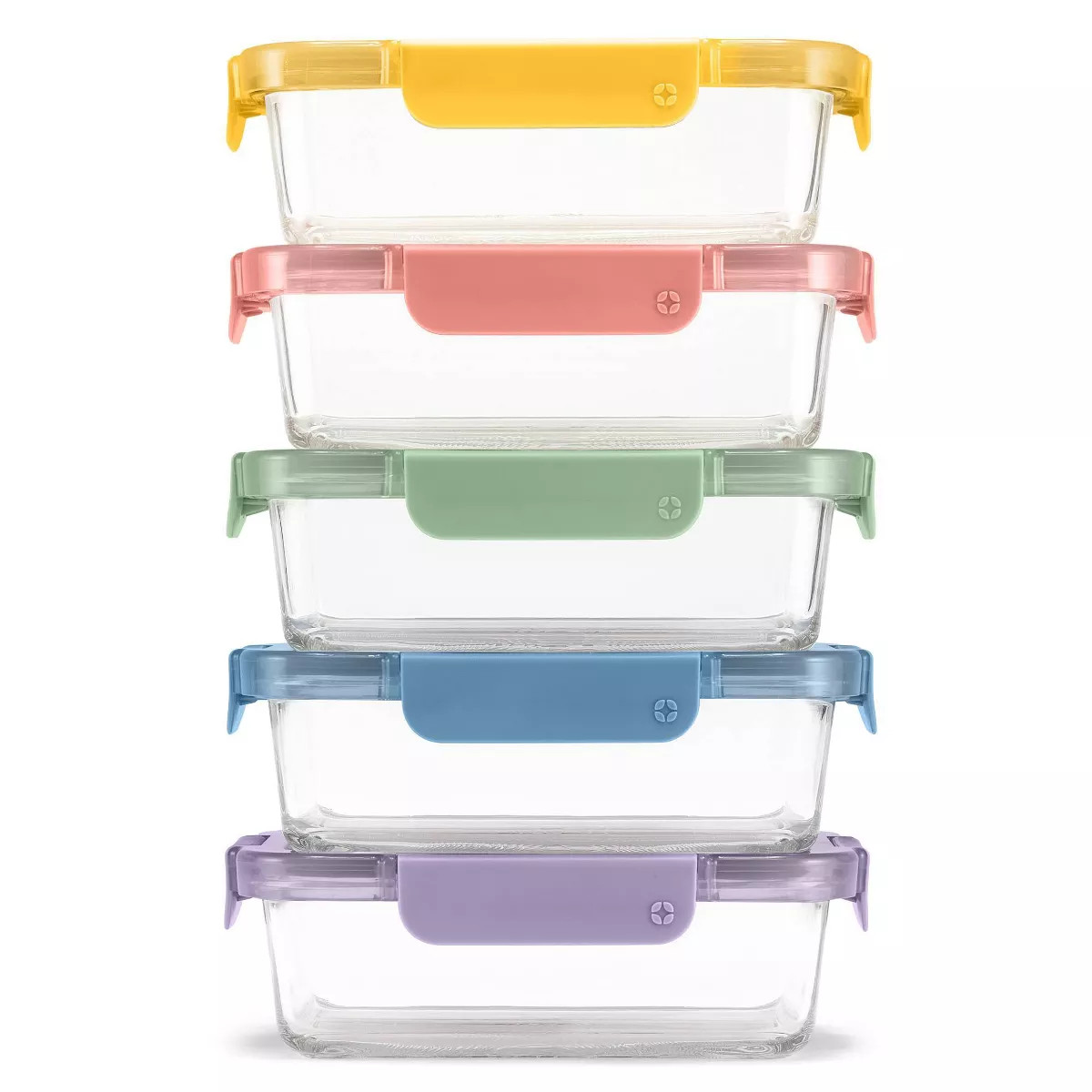 Ello 10pc Color Lock Meal Prep Food Storage Container Set: Glass, Oven & Microwave Safe, Dishwash... | Target