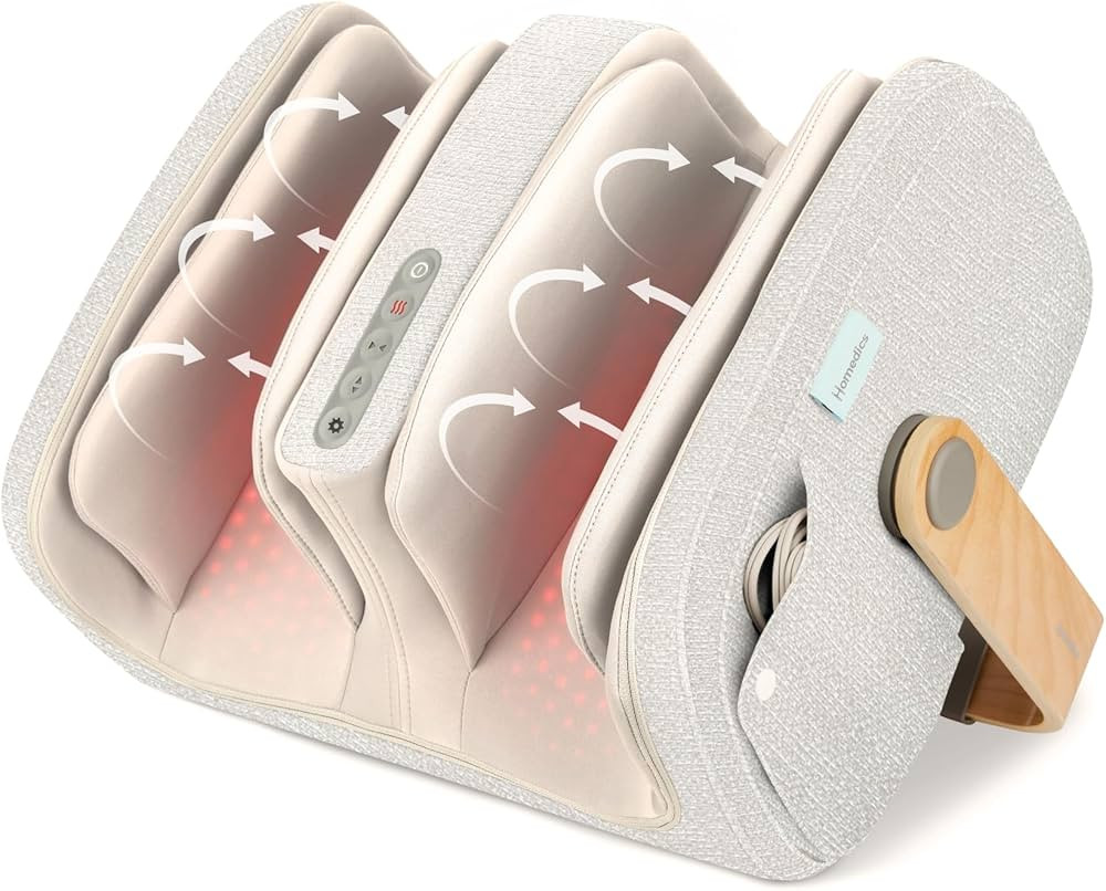 Homedics Luxe Comfort Foot Massager & Calf Massager with Heat, Shiatsu, Deep Kneading, Air Compre... | Amazon (US)