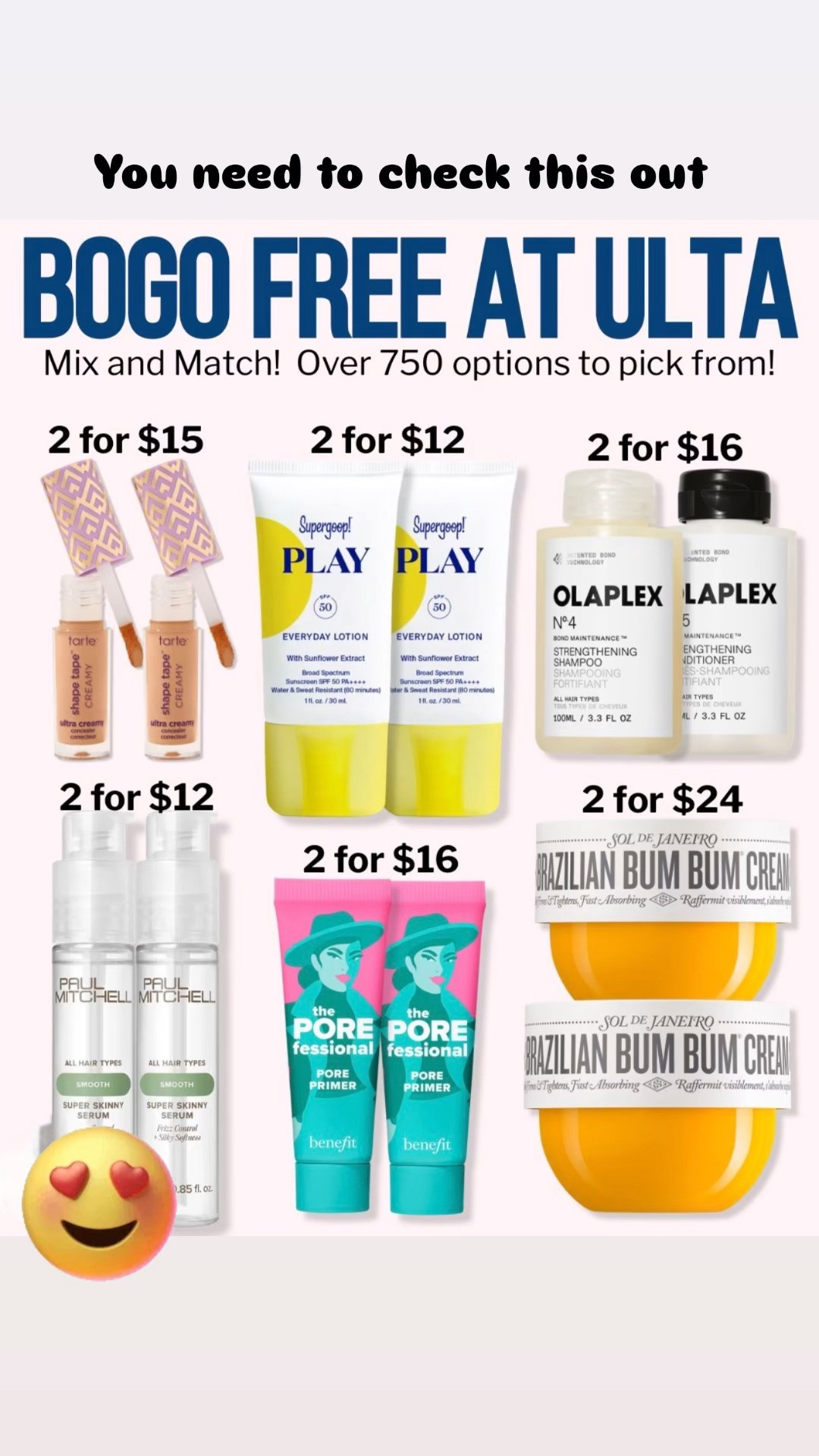 Bogo offers at Ulta

#LTKBeauty #LTKmorningroutine #LTKSaleAlert