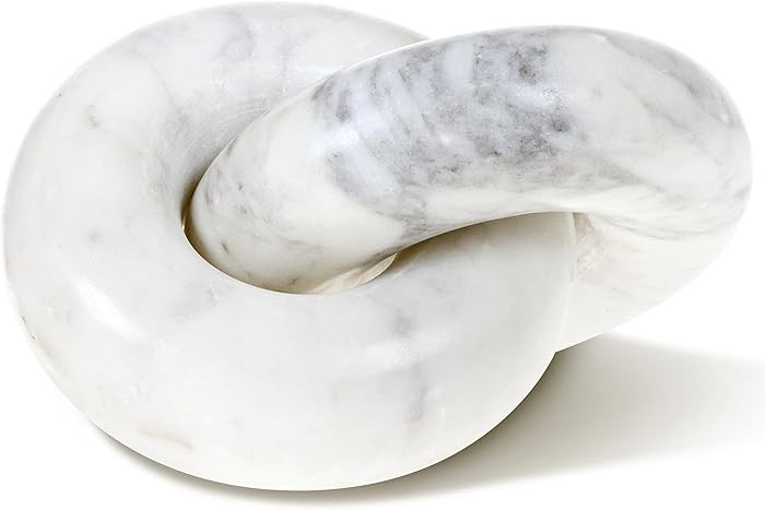Sculptural Marble Knot That Instantly Elevates Your Shelf Styling - 6" Accent Piece for Coffee Ta... | Amazon (US)