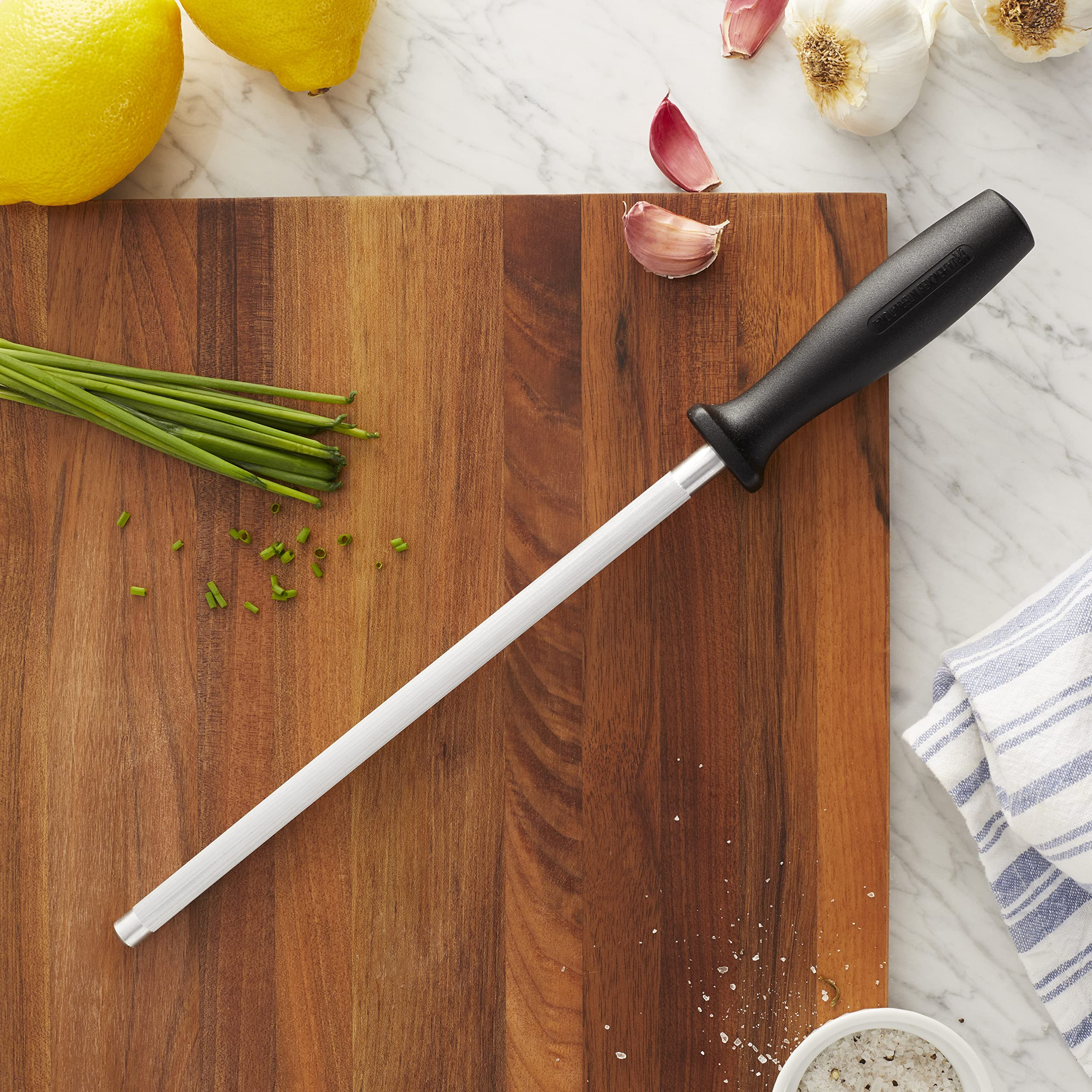 HENCKELS Sharpening Steel, 9-inch Fine Edge Honing Rod for Knife Sharpening and Blade Maintenance... | Amazon (US)