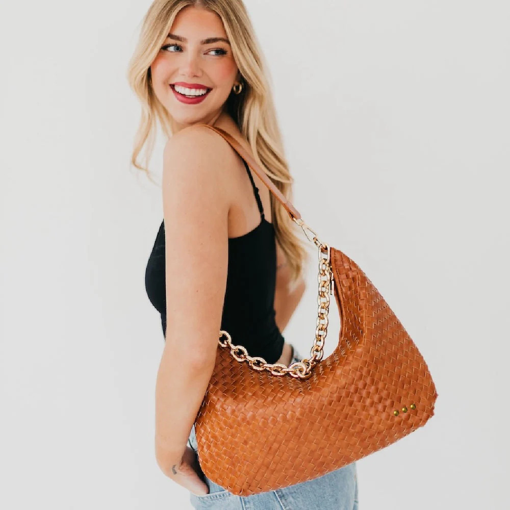 Sienna Slouchy Woven Shoulder Bag | Pretty Simple