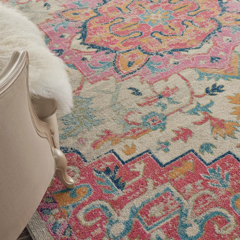 Mirazo Oriental Area Rug in Pink | Wayfair North America