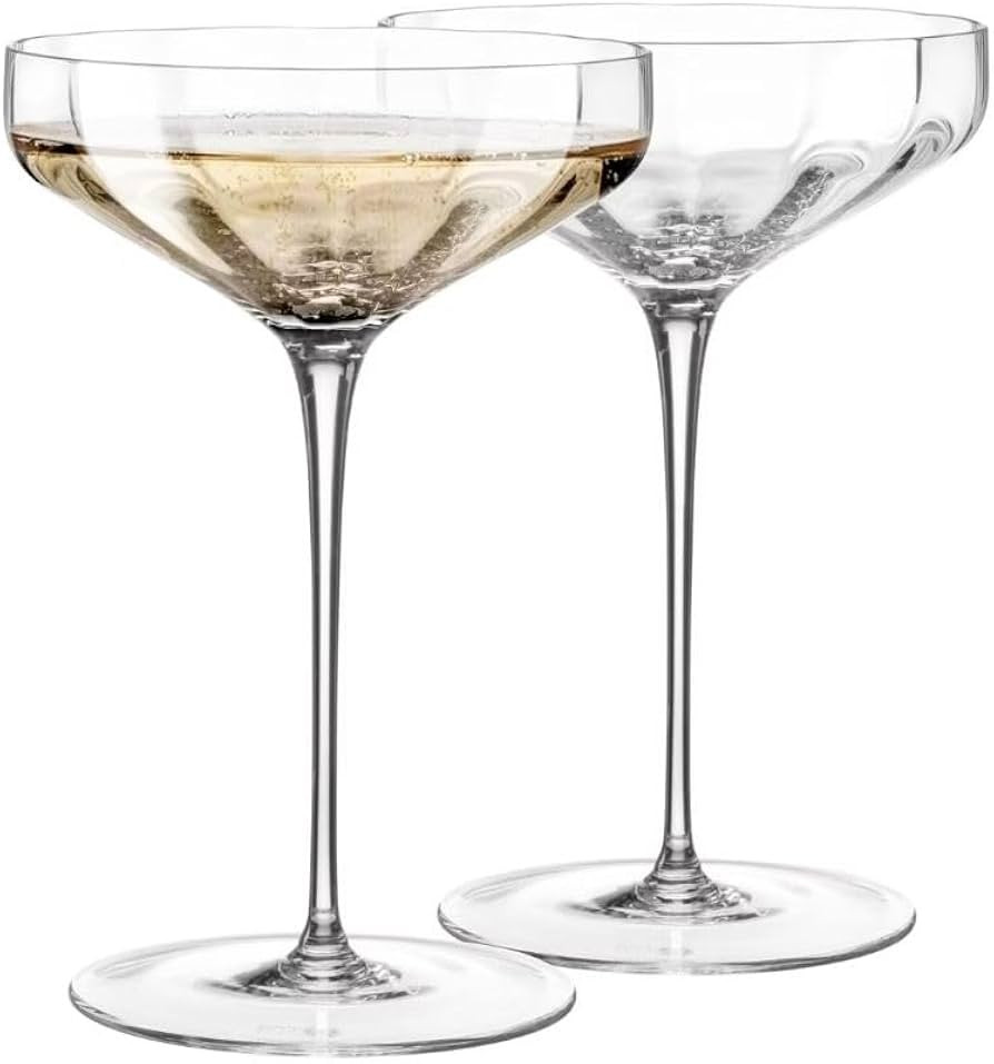 Sister.ly Drinkware Opulent Angled Cocktail Coupe Glasses. 8 oz Capacity, Set of 4, Great for Coc... | Amazon (US)