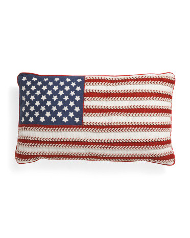 Chunky American Flag Decorative Pillow | TJ Maxx