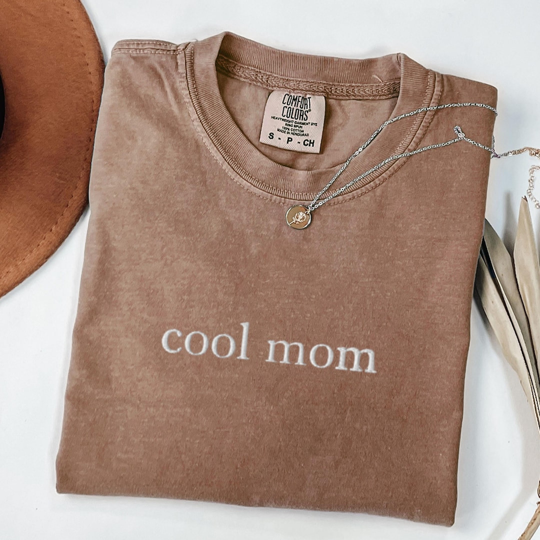 Embroidered Cool Mom Shirt, Comfort Colors® Tshirt, Cool Moms Club T-shirt, Mom Life Shirt, Moth... | Etsy (US)