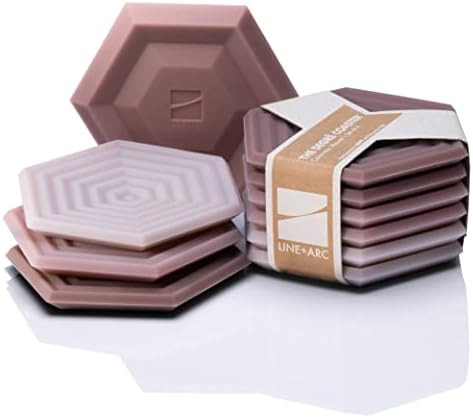 The Original Degrē Coaster (Set of 6, Mauve) by LINE+ARC. 10mm Thick Dishwasher Safe Stain-Resis... | Amazon (US)