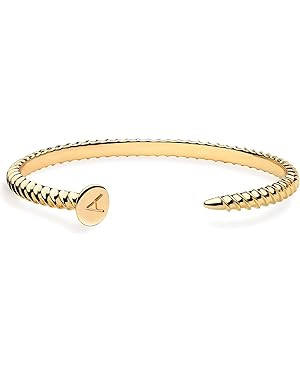 Fettero Gold Cuff Nail Bracelet for Women Bangle Bracelets Adjustable Open Wrap Letter Bracelet L... | Amazon (US)