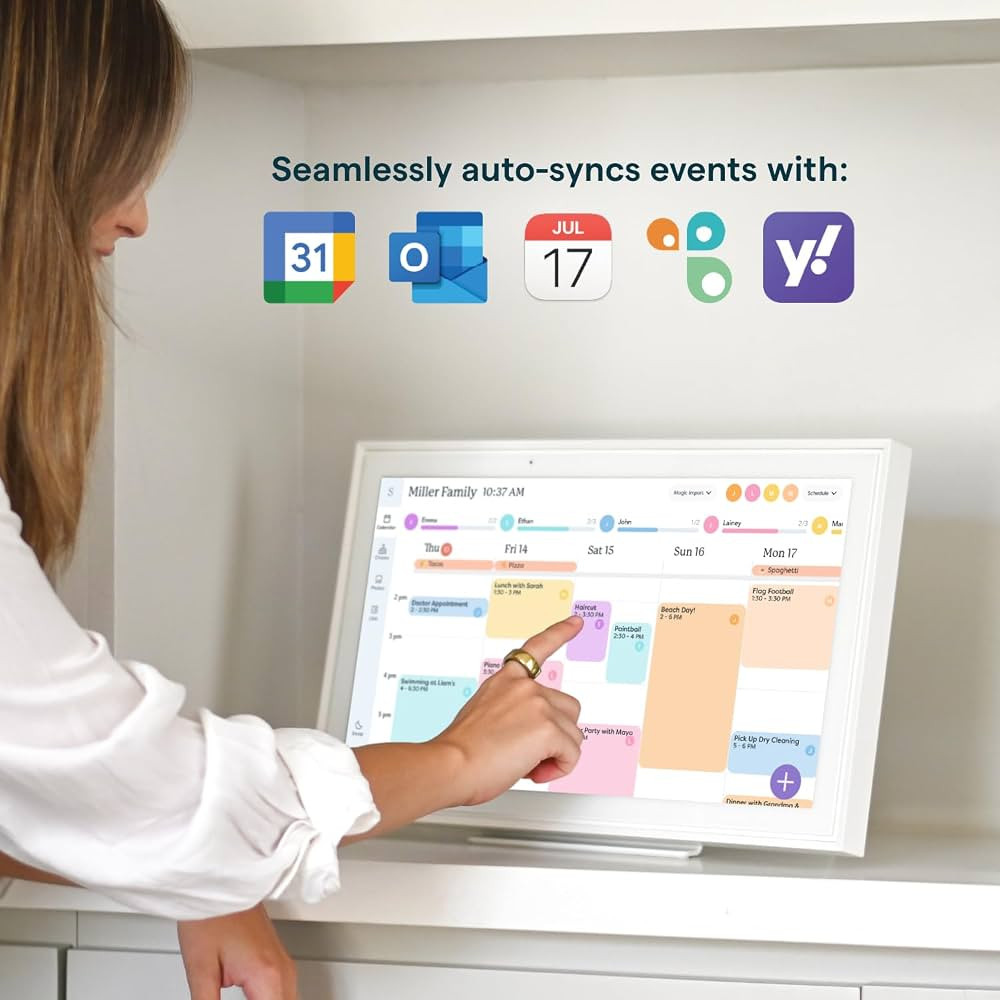 Skylight Calendar: 15-inch Wall Planner Digital Calendar & Chore Chart, Smart Touchscreen Interac... | Amazon (US)