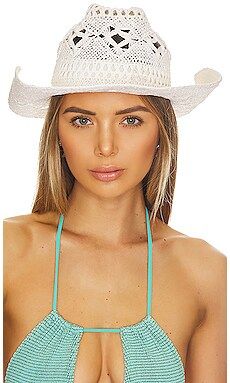 Ruslan Baginskiy Knitted Cowboy Hat in White from www.revolveclothing.com | Revolve Clothing (Global)