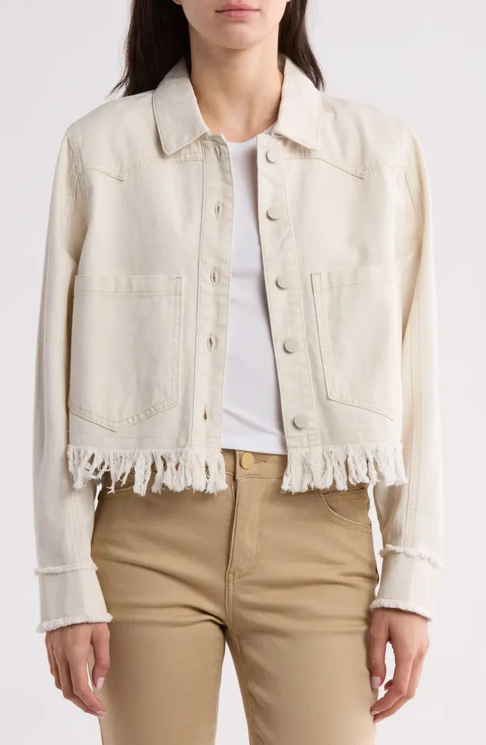 Raw Hem Denim Trucker Jacket | Nordstrom Rack
