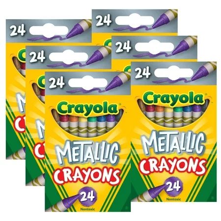 Crayola® Metallic Crayons, 24 Colors per Pack, 6 Packs | Walmart (US)