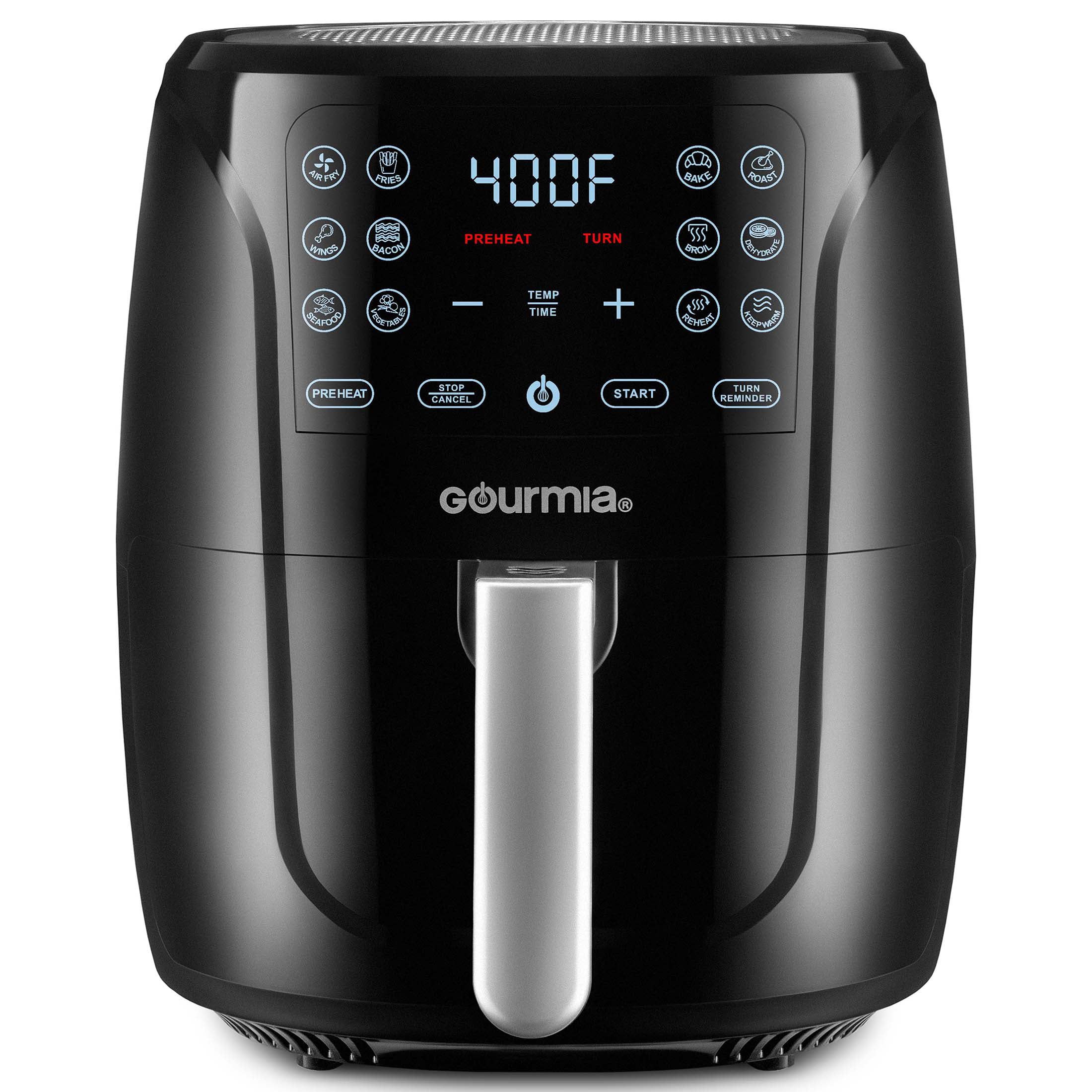 Gourmia 6-Qt Digital Air Fryer with Guided Cooking, Black GAF686 | Walmart (US)