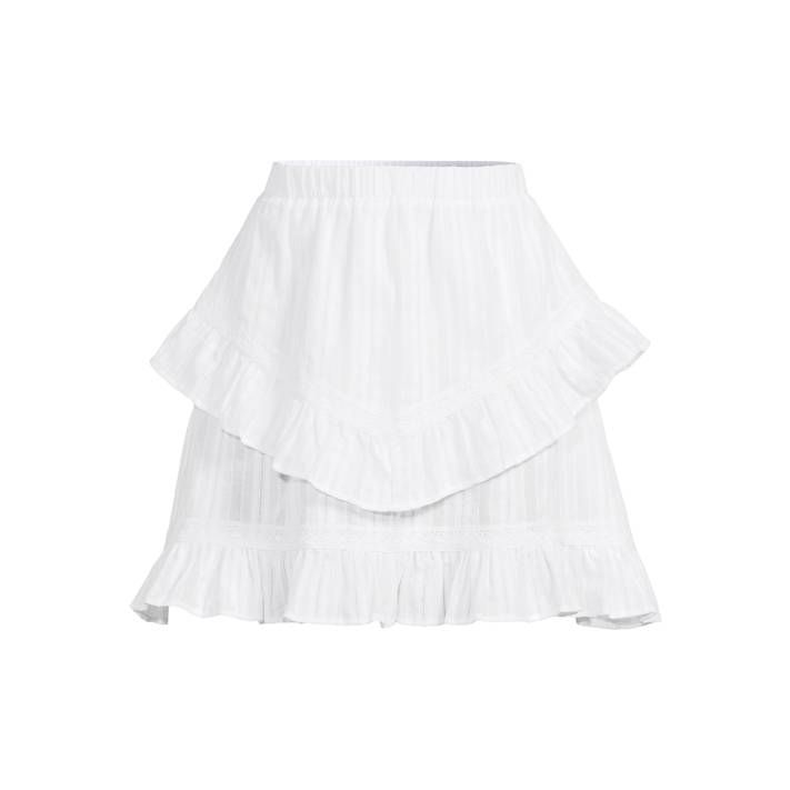 Time and Tru Women’s Lace Inset Tiered Mini Skirt | Walmart (US)
