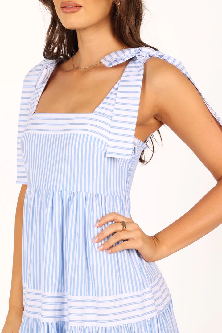Bella Maxi Dress - Blue Stripe | Petal & Pup (US)