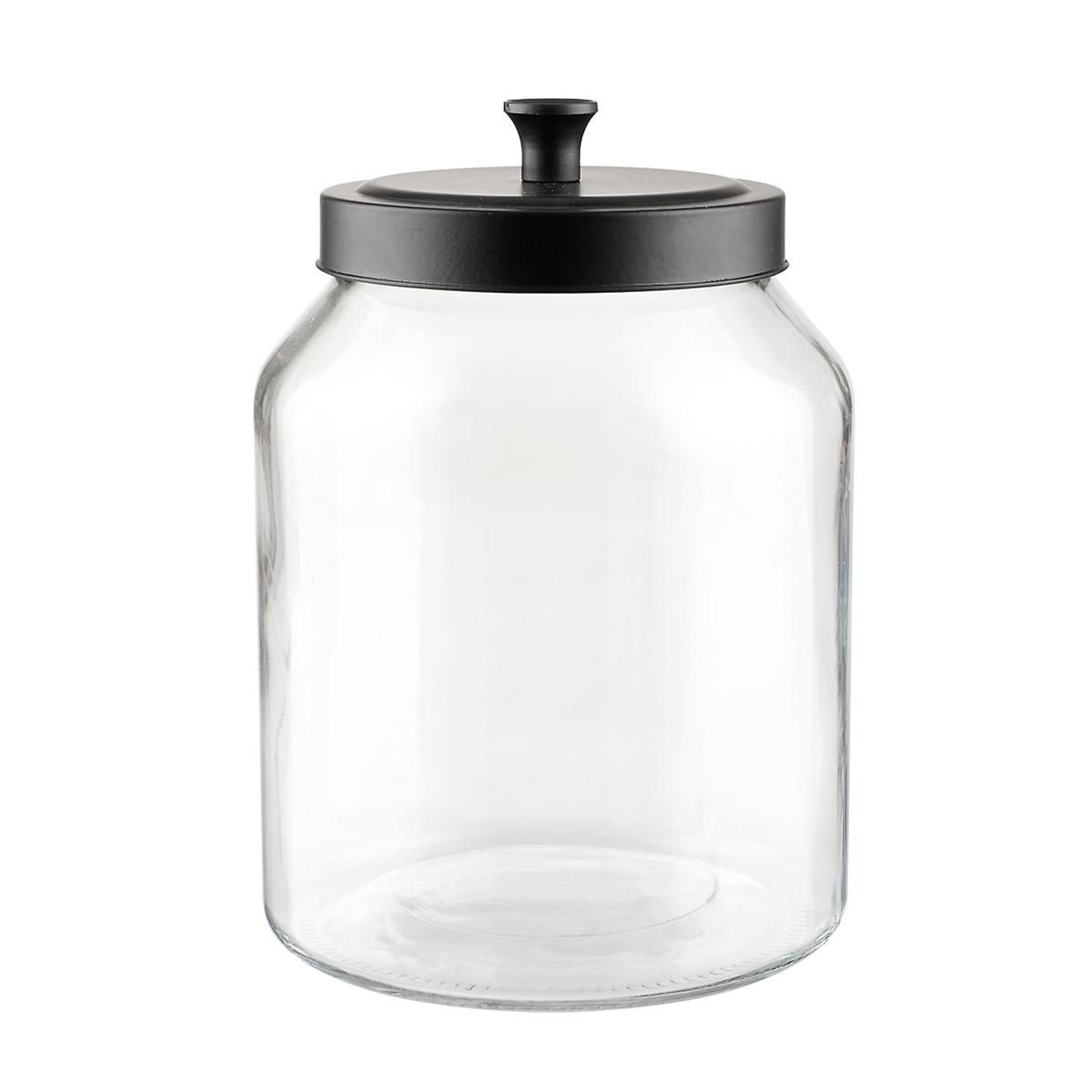 Glass Canisters with Matte Black Lids | The Container Store