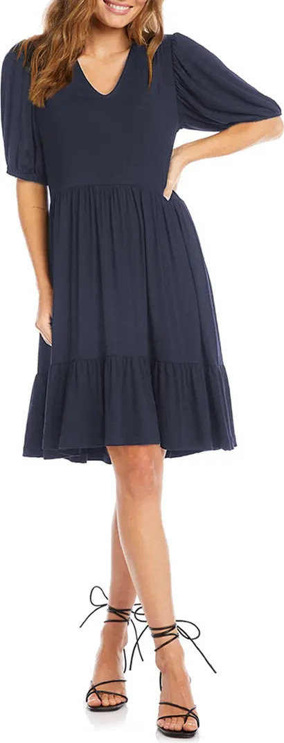 Karen Kane Puff Sleeve Tiered Dress | Nordstrom | Nordstrom
