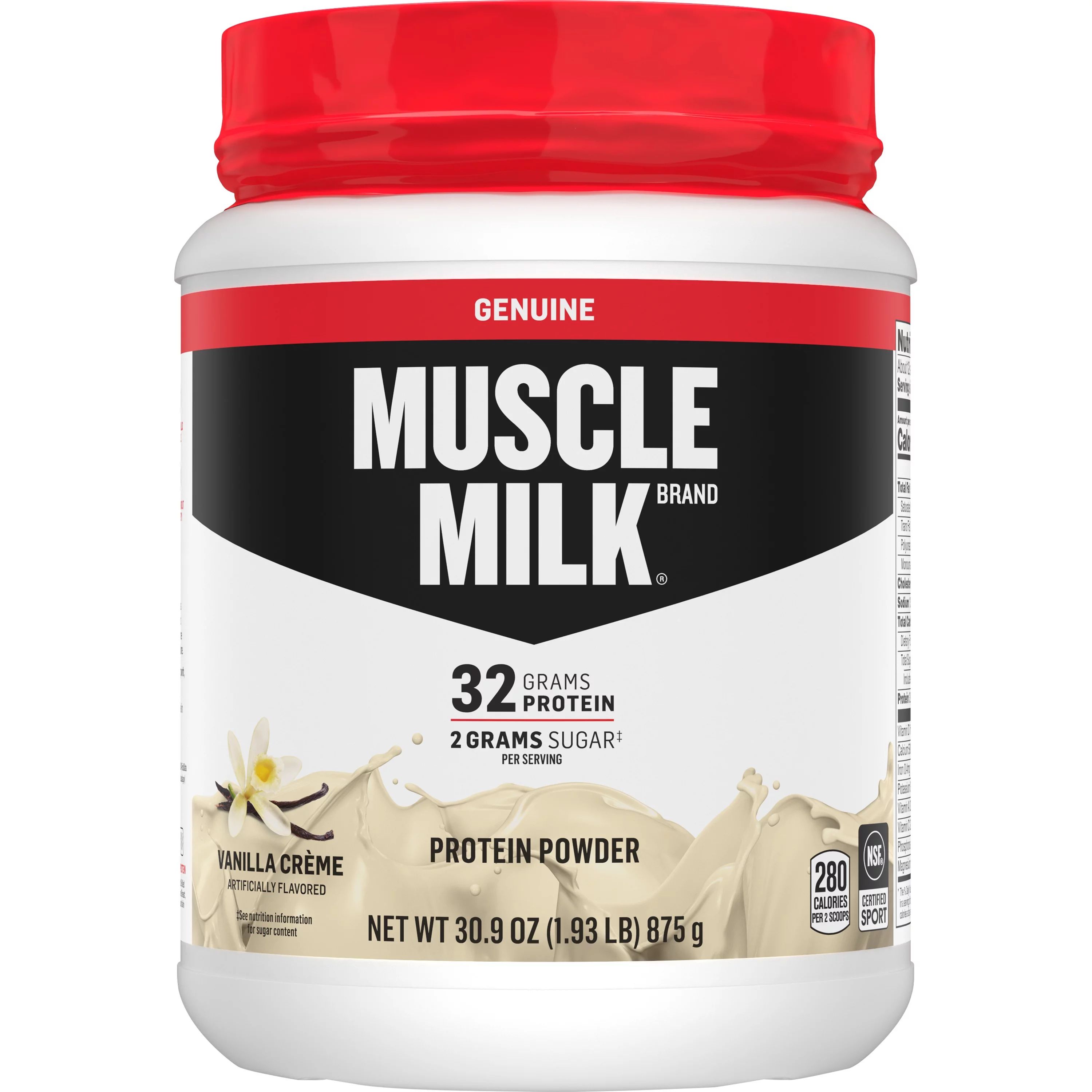 Muscle Milk Genuine Protein Powder, 32g Protein, Vanilla Creme, 1.93 Pound, 12 Servings | Walmart (US)